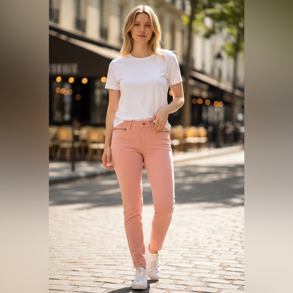 Life in Progress Coral Skinny Jeans